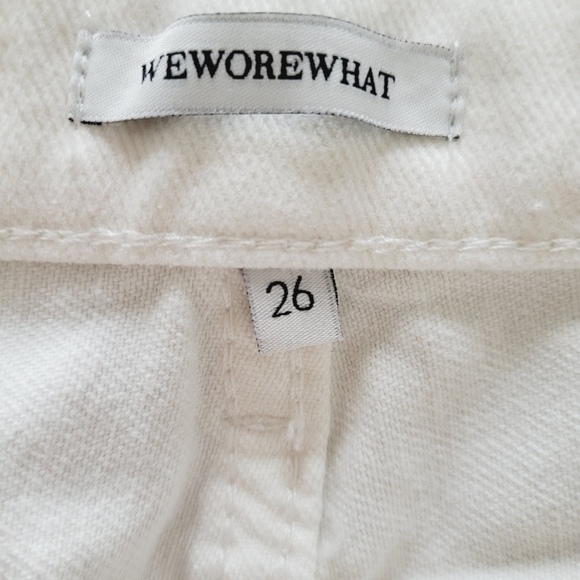 Weworewhat The Danielle High Rise Straight White Jean Size 26 Button Fly Summer - Picture 3 of 6